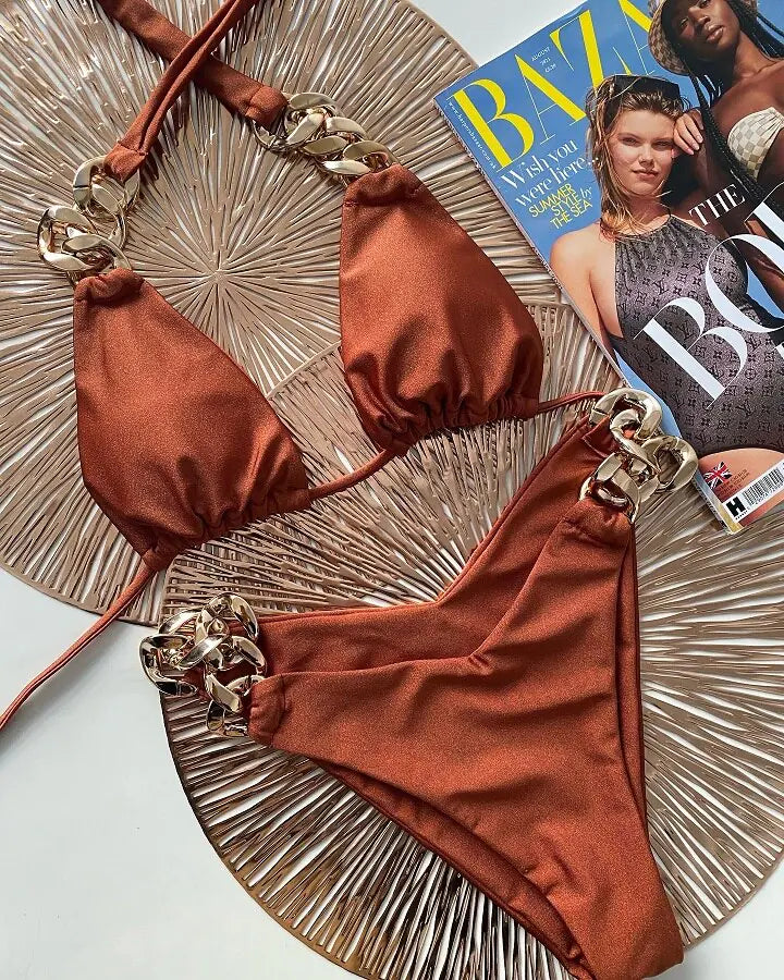 Gold Chain 2 Piece Bikini
